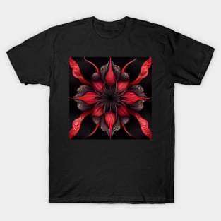 red and black flower 04 T-Shirt